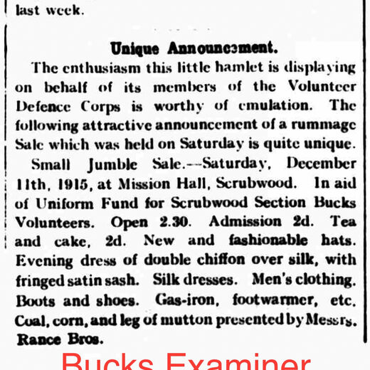 Missionhall 1915Jumblesale