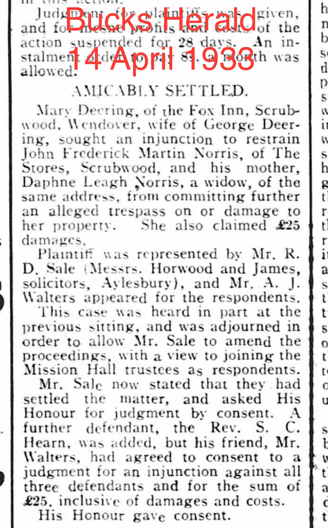 Mission Hall Firewood1933 2