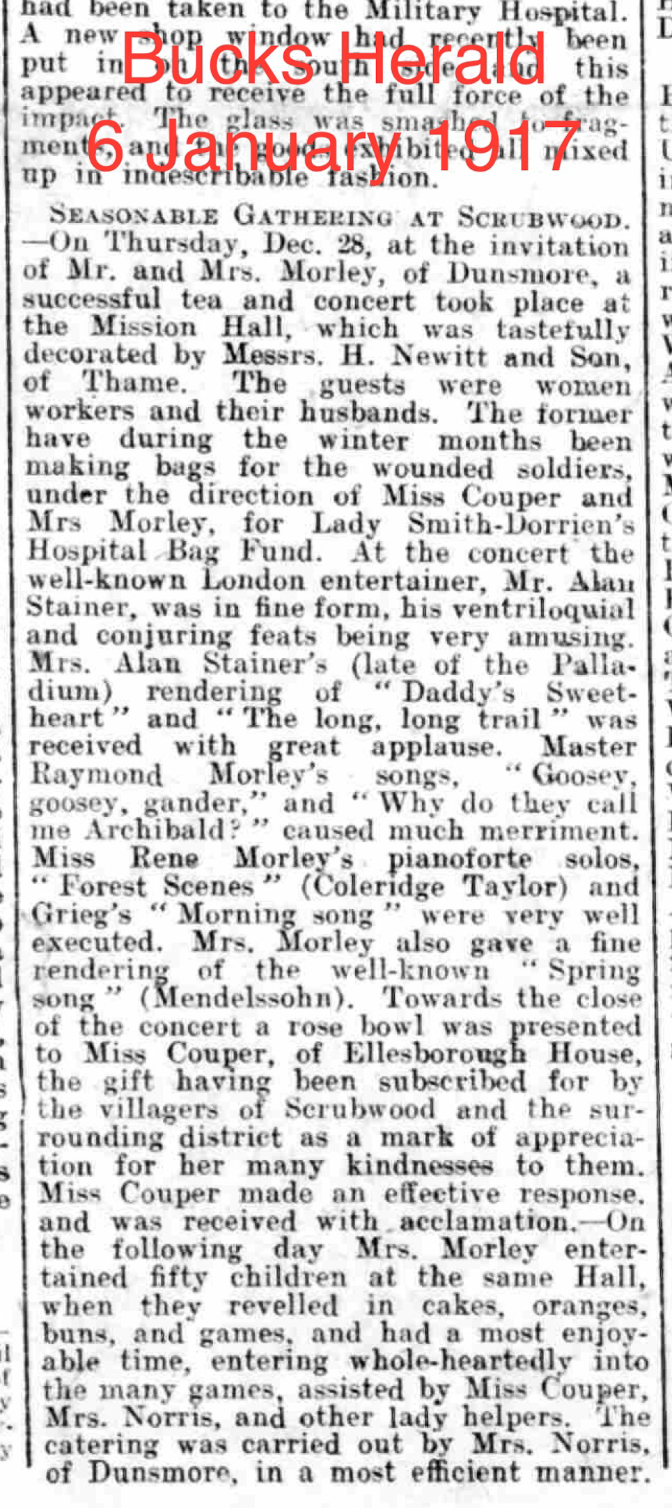 Missionhall Party 1917